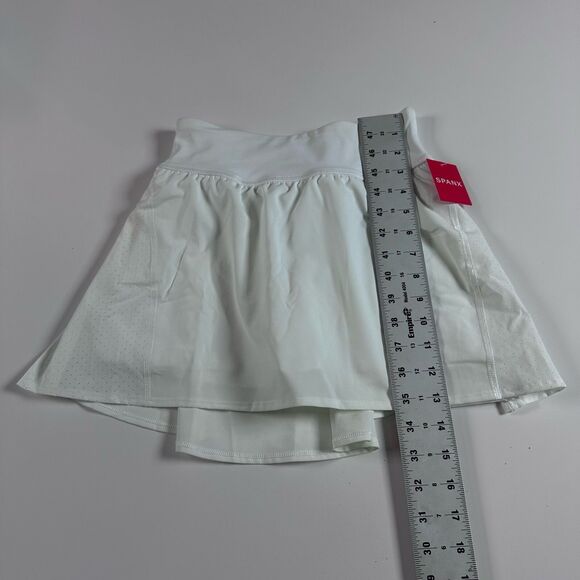 SPANX Size XS Get Moving Skort 14" Skirt Skort White Tennis UPF 50 Athletic NWT - Picture 2 of 5